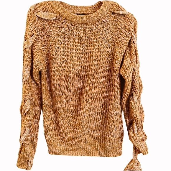 Stay Cozy and Chic: Elevate Your Style: Love Tree Lace Up Dolman Sleeve Sweater! - Picture 1 of 5